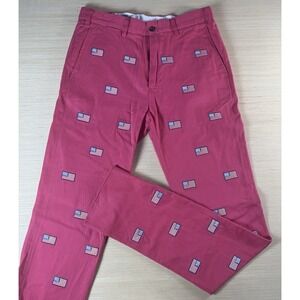 Castaway Nantucket Harbor‎ Chino Pants USA Flag All Over Men's Size 30xUF(36")